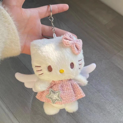 Hello Kitty Angel Wings Plush Keychain