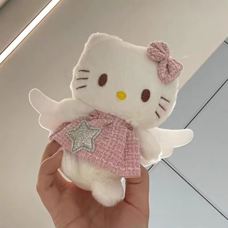 Hello Kitty Angel Wings Plush Keychain