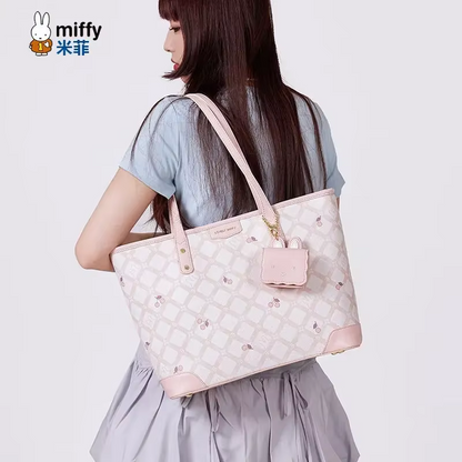 Miffy Plaid Pattern Tote Bag